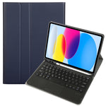 iPad 11 2025 / 第10世代 10.9 2022用 A10B-A ラムスキンテクスチャ Bluetoothタッチキーボード レザータブレットケース ペンスロット付き, A10B-A