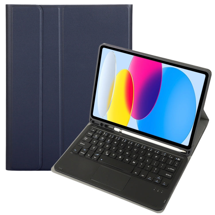 iPad 11 2025 / 第10世代 10.9 2022用 A10B-A ラムスキンテクスチャ Bluetoothタッチキーボード レザータブレットケース ペンスロット付き, A10B-A