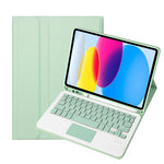 iPad 11 2025 / 第10世代 10.9 2022用 A10B-A ラムスキンテクスチャ Bluetoothタッチキーボード レザータブレットケース ペンスロット付き, A10B-A
