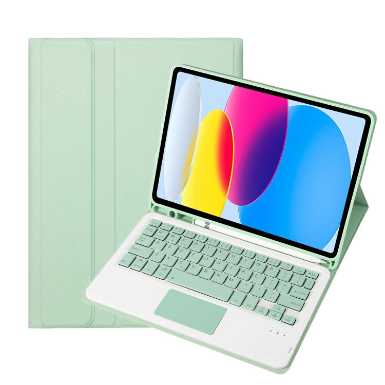 iPad 11 2025 / 第10世代 10.9 2022用 A10B-A ラムスキンテクスチャ Bluetoothタッチキーボード レザータブレットケース ペンスロット付き, A10B-A