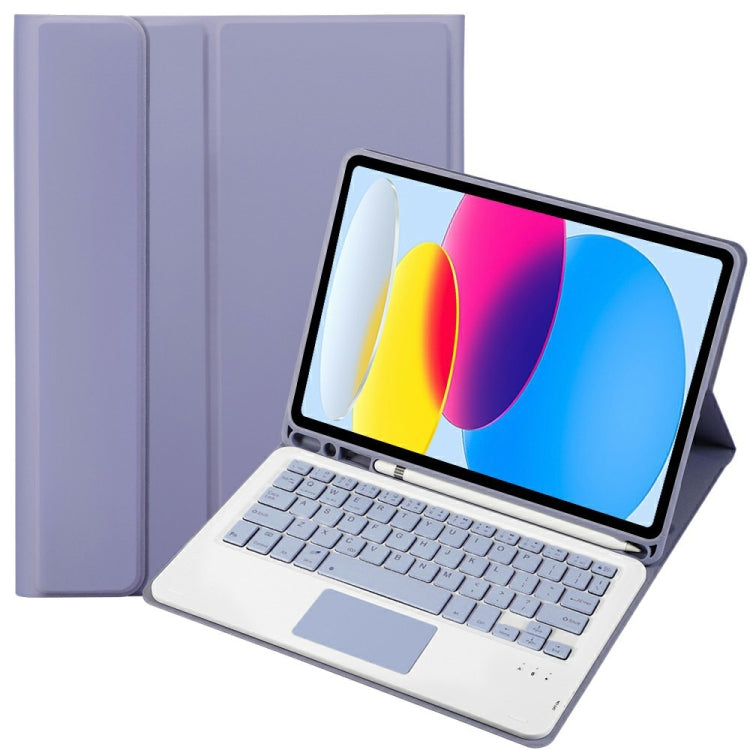 iPad 11 2025 / 第10世代 10.9 2022用 A10B-A ラムスキンテクスチャ Bluetoothタッチキーボード レザータブレットケース ペンスロット付き, A10B-A