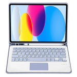 iPad 11 2025 / 第10世代 10.9 2022用 A10B-A ラムスキンテクスチャ Bluetoothタッチキーボード レザータブレットケース ペンスロット付き, A10B-A