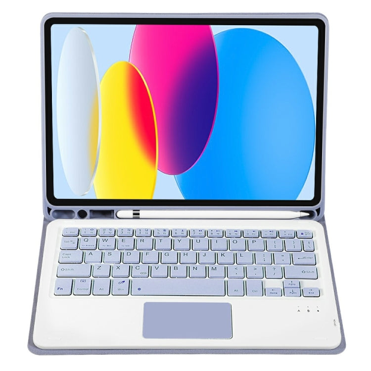 iPad 11 2025 / 第10世代 10.9 2022用 A10B-A ラムスキンテクスチャ Bluetoothタッチキーボード レザータブレットケース ペンスロット付き, A10B-A
