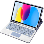 iPad 11 2025 / 第10世代 10.9 2022用 A10B-A ラムスキンテクスチャ Bluetoothタッチキーボード レザータブレットケース ペンスロット付き, A10B-A