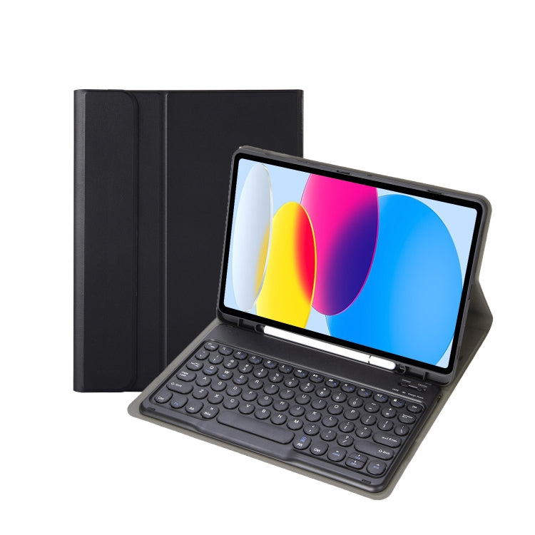 iPad 11 2025 / 第10世代 10.9 2022 YA10B ラムスキンテクスチャー Bluetoothキーボード レザータブレットケース ペンスロット付き, YA10B
