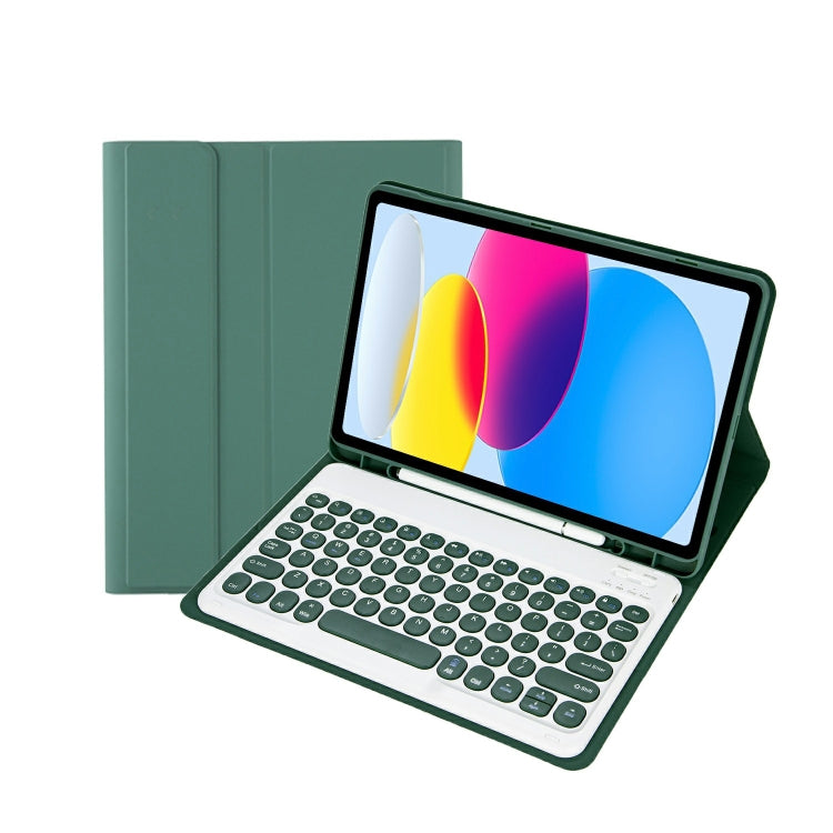 iPad 11 2025 / 第10世代 10.9 2022 YA10B ラムスキンテクスチャー Bluetoothキーボード レザータブレットケース ペンスロット付き, YA10B
