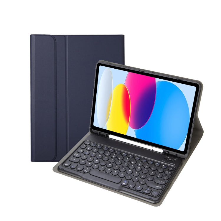 iPad 11 2025 / 第10世代 10.9 2022 YA10B ラムスキンテクスチャー Bluetoothキーボード レザータブレットケース ペンスロット付き, YA10B