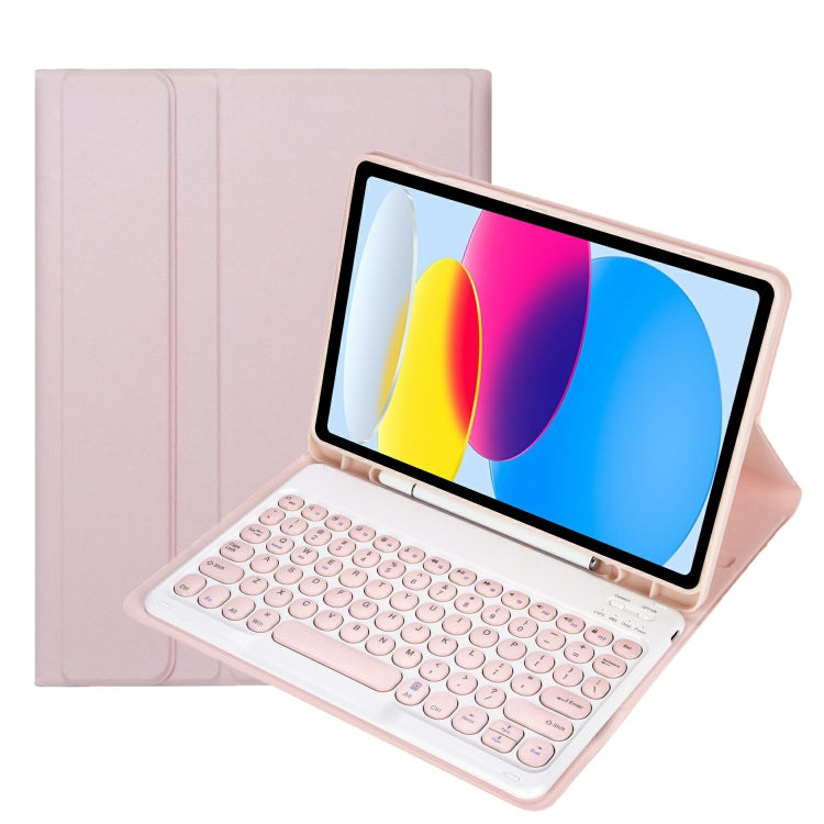 iPad 11 2025 / 第10世代 10.9 2022 YA10B ラムスキンテクスチャー Bluetoothキーボード レザータブレットケース ペンスロット付き, YA10B