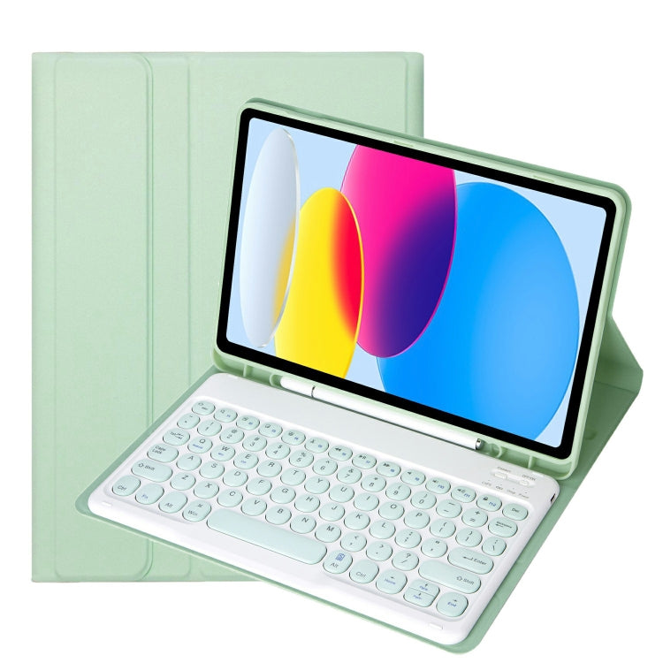 iPad 11 2025 / 第10世代 10.9 2022 YA10B ラムスキンテクスチャー Bluetoothキーボード レザータブレットケース ペンスロット付き, YA10B