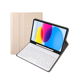 iPad 11 2025 / 第10世代 10.9 2022 YA10B ラムスキンテクスチャー Bluetoothキーボード レザータブレットケース ペンスロット付き, YA10B