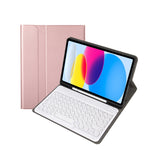 iPad 11 2025 / 第10世代 10.9 2022 YA10B ラムスキンテクスチャー Bluetoothキーボード レザータブレットケース ペンスロット付き, YA10B