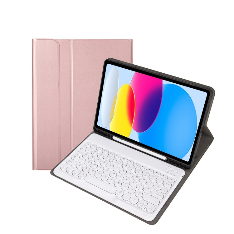 iPad 11 2025 / 第10世代 10.9 2022 YA10B ラムスキンテクスチャー Bluetoothキーボード レザータブレットケース ペンスロット付き, YA10B
