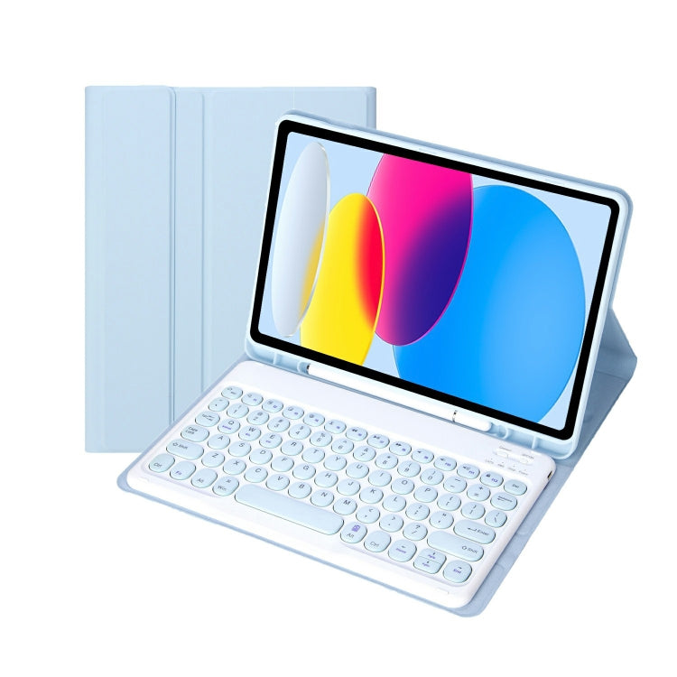 iPad 11 2025 / 第10世代 10.9 2022 YA10B ラムスキンテクスチャー Bluetoothキーボード レザータブレットケース ペンスロット付き, YA10B