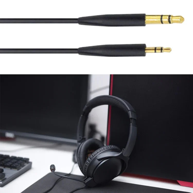 ZS0138 3.5mm to 2.5mm ヘッドホンオーディオケーブル BOSE SoundTrue QC35 QC25 OE2 用、ZS0138 ブラック、ZS0138 ホワイト
