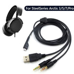 ZS0224 3プラグヘッドホンオーディオケーブル SteelSeries Arctis 3 / 5 / 7 / Pro 用、ZS0224