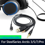 ZS0224 3プラグヘッドホンオーディオケーブル SteelSeries Arctis 3 / 5 / 7 / Pro 用、ZS0224