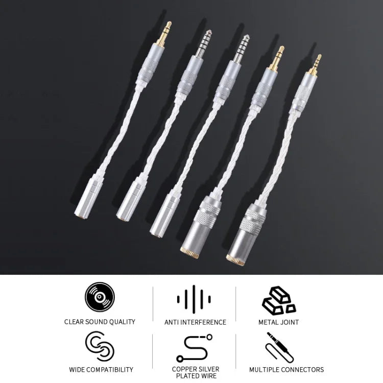 ZS0021 2.5mm Male to 4.4mm Female Balance Adapter Cable, 2.5mm Male to 4.4mm Female