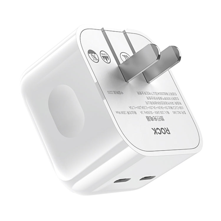 ROCK T58 35W デュアルUSB-C / Type-Cポート PDチャージャー、中国プラグ、中国プラグ