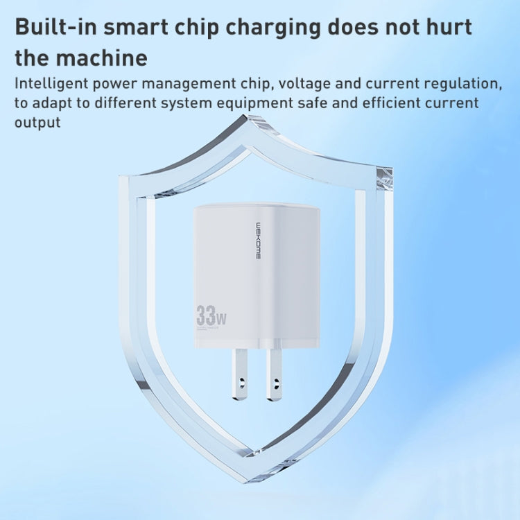 WK WP-U140 33W パワーシリーズ USB+USB-C/Type-C 急速充電器、仕様：USプラグ、33W USプラグ