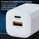 WK WP-U140 33W パワーシリーズ USB+USB-C/Type-C 急速充電器、仕様：USプラグ、33W USプラグ