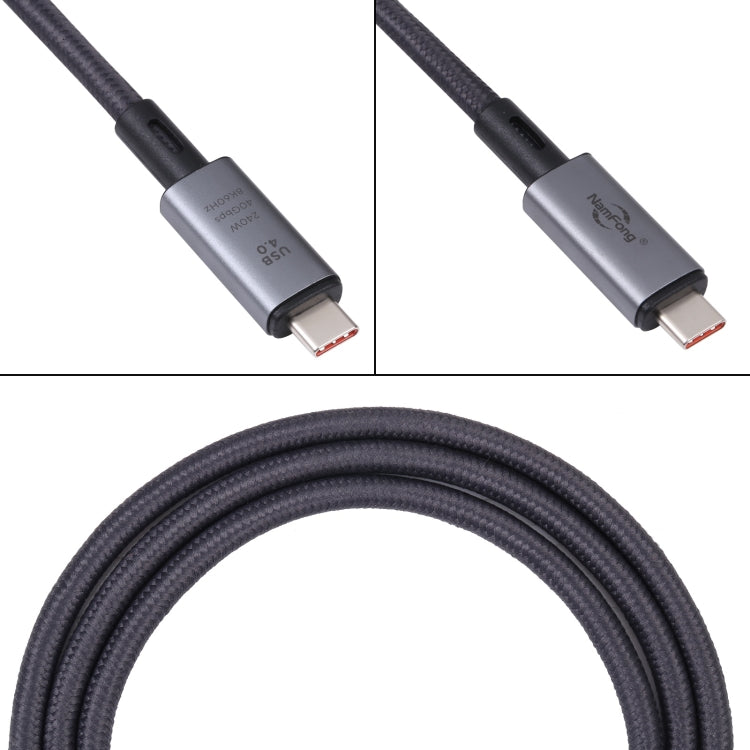 40Gbps 8K USB-C/Type-C から USB-C/Type-C ビデオケーブル USB 4 対応、長さ: 1m、40Gbps Type-C から Type-C