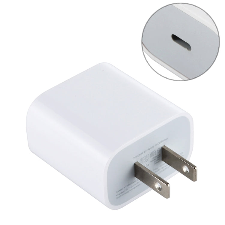 20W Type-C / USB-C PD急速充電電源アダプター、米国プラグ、20W 0.5A 米国プラグ、20W 欧州プラグ