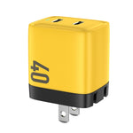 WK WP-U128 40W デュアル USB-C/Type-C インターフェース ガリウムナイトライド充電器、仕様：USプラグ