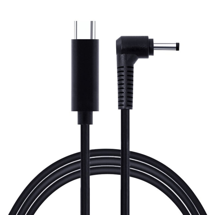 USB-C / Type-Cから4.0 x 1.7mmノートパソコン電源充電ケーブル、ケーブル長：約1.5m、Type-Cから4.0 x 1.7mmバレットヘッドへ