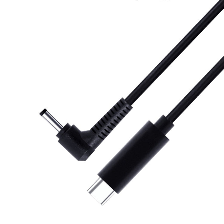 USB-C / Type-Cから4.0 x 1.7mmノートパソコン電源充電ケーブル、ケーブル長：約1.5m、Type-Cから4.0 x 1.7mmバレットヘッドへ