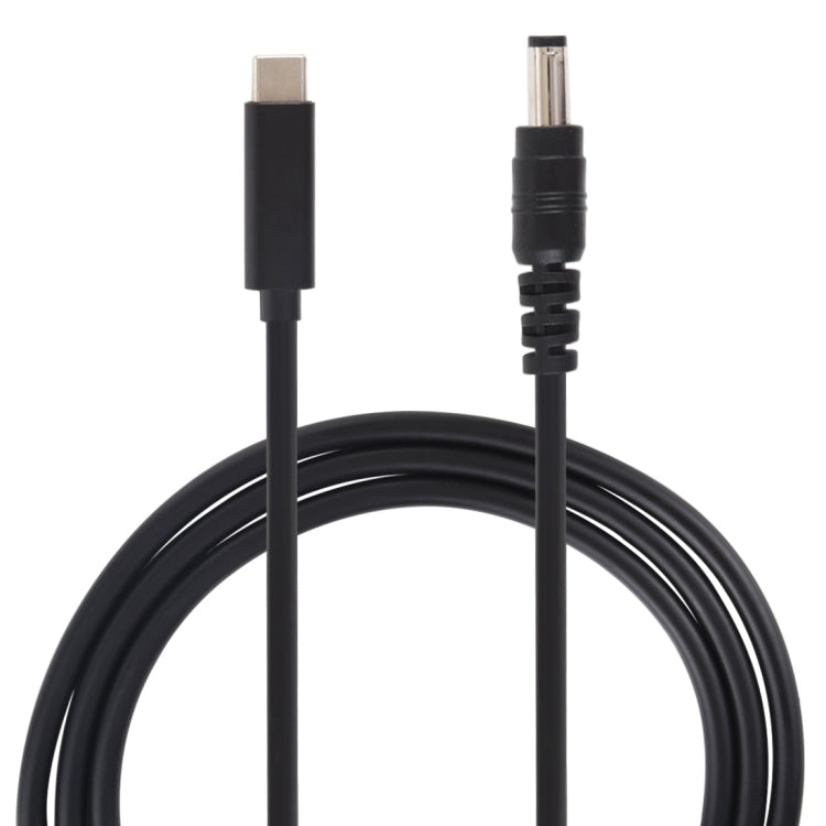 USB-C / Type-C から 5.5 x 2.1mm ノートパソコン用電源充電ケーブル、ケーブル長：約1.5m、Type-C から 5.5 x 2.1mm