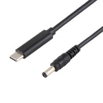 USB-C / Type-C から 5.5 x 2.1mm ノートパソコン用電源充電ケーブル、ケーブル長：約1.5m、Type-C から 5.5 x 2.1mm