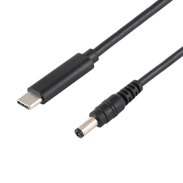 USB-C / Type-C から 5.5 x 2.1mm ノートパソコン用電源充電ケーブル、ケーブル長：約1.5m、Type-C から 5.5 x 2.1mm