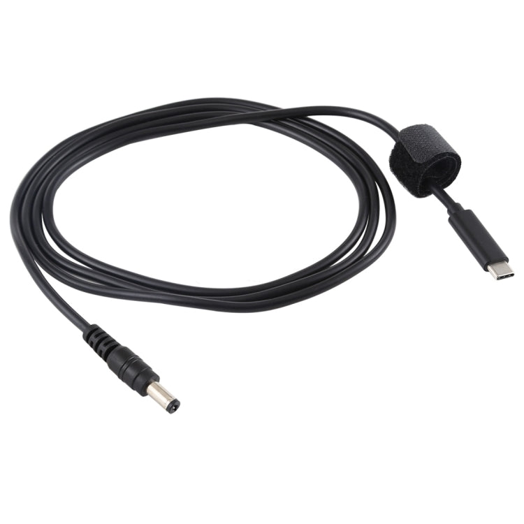 USB-C / Type-C から 5.5 x 2.1mm ノートパソコン用電源充電ケーブル、ケーブル長：約1.5m、Type-C から 5.5 x 2.1mm