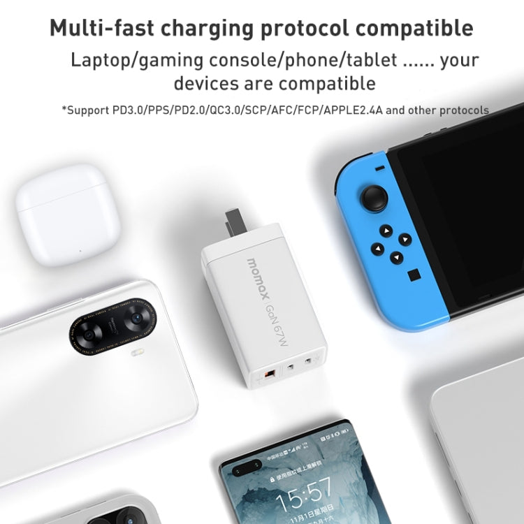 MOMAX UM30 PD 67W 急速チャージャー 電源アダプター、英国プラグ、英国プラグ