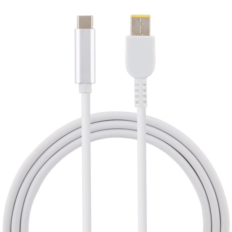 USB-C / Type-C から レノボ用大きな四角形オス ノートパソコン用電源充電ケーブル、ケーブル長：約1.5m、Type-C から 大きな四角形