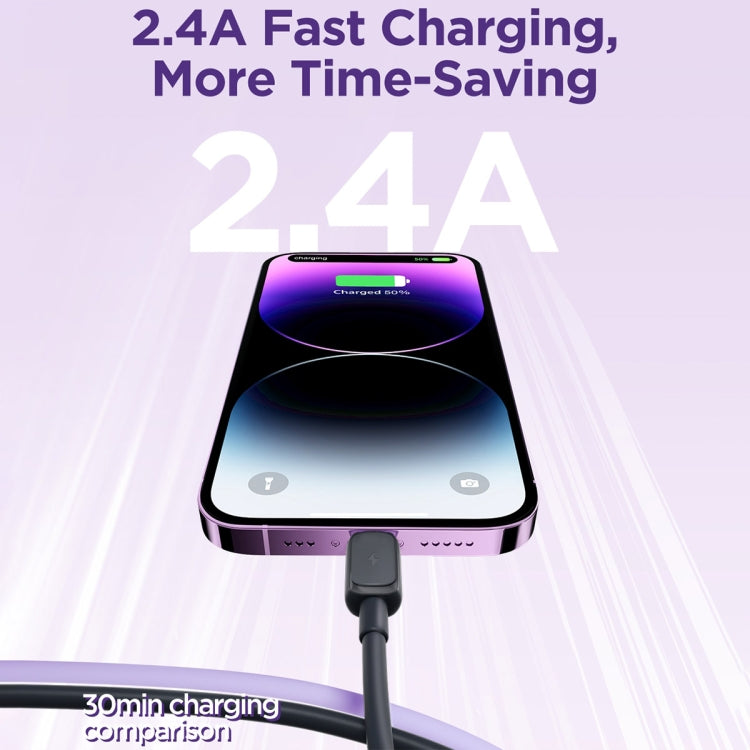 JOYROOM S-AL012A14 マルチカラースシリーズ 2.4A USB to 8ピン 急速充電データケーブル、長さ:1.2m、USB to 8ピン