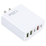 120W デュアルPD Type-C + 3ポートUSB マルチポート充電器、USプラグ、USプラグ