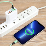 120W デュアルPD Type-C + 3ポートUSB マルチポート充電器、USプラグ、USプラグ
