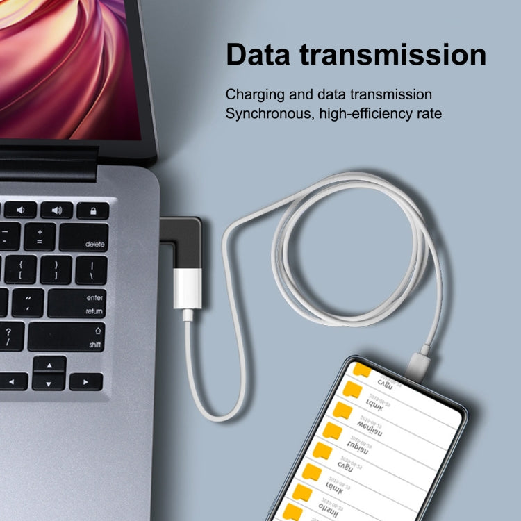 USB-C / Type-C オス to 8ピン メス L字型充電アダプター、USB-C / Type-C オス to 8ピン メス