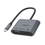 Onten M205 3in1 Type-C to HDMI+VGA+PD 急速充電ビデオコンバーター M205