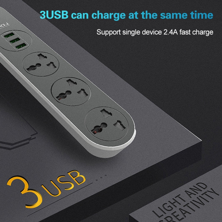 LDNIO SC3301 3ポートUSB トラベルホームオフィスソケット、ケーブル長：1.6m、USプラグ、SAS8610AUS、SAS8610BUS、SAS8610EU、SAS8610UK