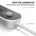 LDNIO SC3301 3ポートUSB トラベルホームオフィスソケット、ケーブル長：1.6m、USプラグ、SAS8610AUS、SAS8610BUS、SAS8610EU、SAS8610UK