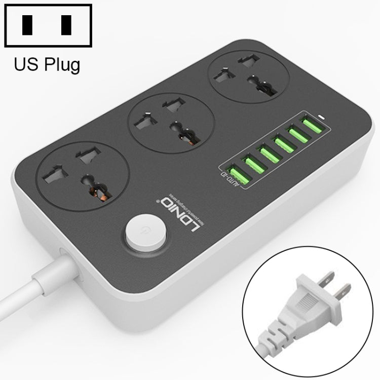 LDNIO SC3604 6ポートUSB 多機能トラベル・ホーム・オフィス用ソケット、ケーブル長さ：2m、米国プラグ、SAS8611AUK、SAS8611AUS、SAS8611BUK、SAS8611BUS、SAS8611EU