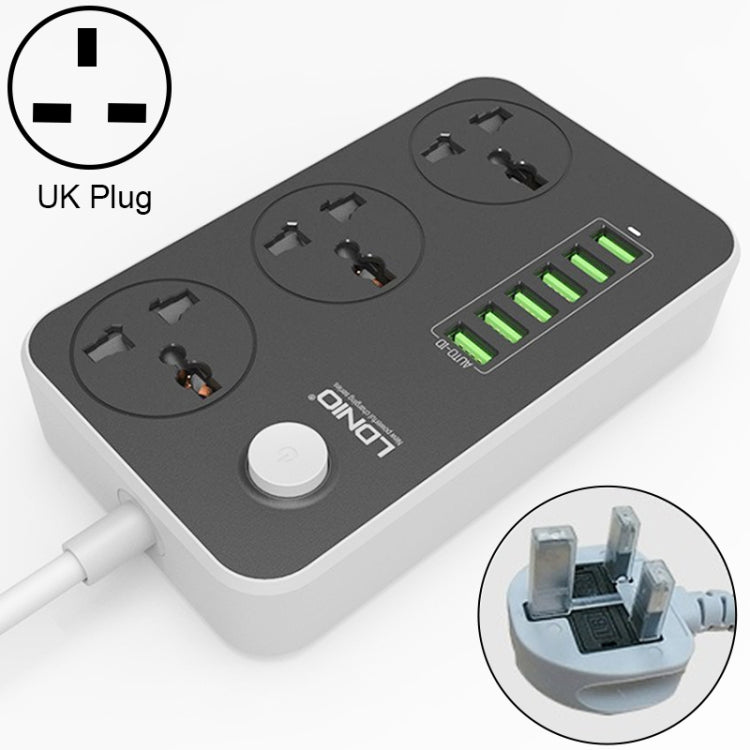 LDNIO SC3604 6ポートUSB 多機能トラベル・ホーム・オフィス用ソケット、ケーブル長さ：2m、米国プラグ、SAS8611AUK、SAS8611AUS、SAS8611BUK、SAS8611BUS、SAS8611EU
