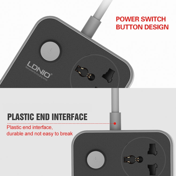 LDNIO SC3604 6ポートUSB 多機能トラベル・ホーム・オフィス用ソケット、ケーブル長さ：2m、米国プラグ、SAS8611AUK、SAS8611AUS、SAS8611BUK、SAS8611BUS、SAS8611EU