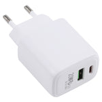 LZ-215A+C 20W QC 3.0 USB + PD 3.0 USB-C / Type-C 急速充電トラベルチャージャー、欧州プラグ、欧州プラグ