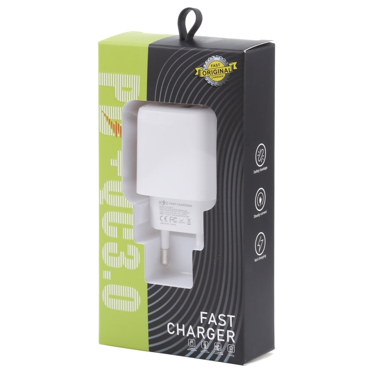 LZ-215A+C 20W QC 3.0 USB + PD 3.0 USB-C / Type-C 急速充電トラベルチャージャー、欧州プラグ、欧州プラグ