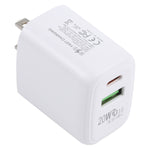 LZ-215A+C 20W QC 3.0 USB + PD 3.0 USB-C / Type-C 急速充電トラベルチャージャー、米国プラグ、米国プラグ