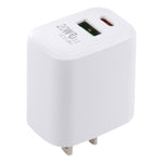 LZ-215A+C 20W QC 3.0 USB + PD 3.0 USB-C / Type-C 急速充電トラベルチャージャー、米国プラグ、米国プラグ