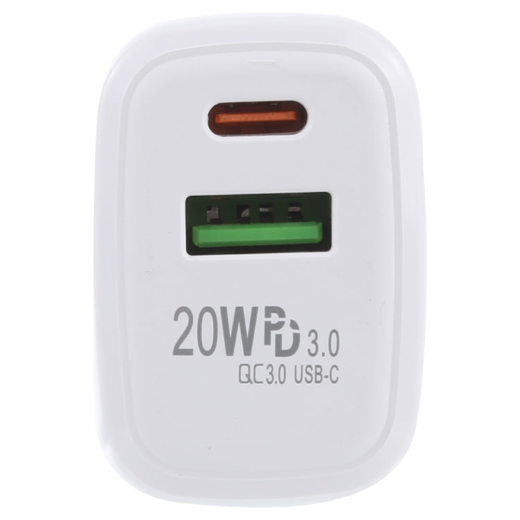 LZ-215A+C 20W QC 3.0 USB + PD 3.0 USB-C / Type-C 急速充電トラベルチャージャー、米国プラグ、米国プラグ